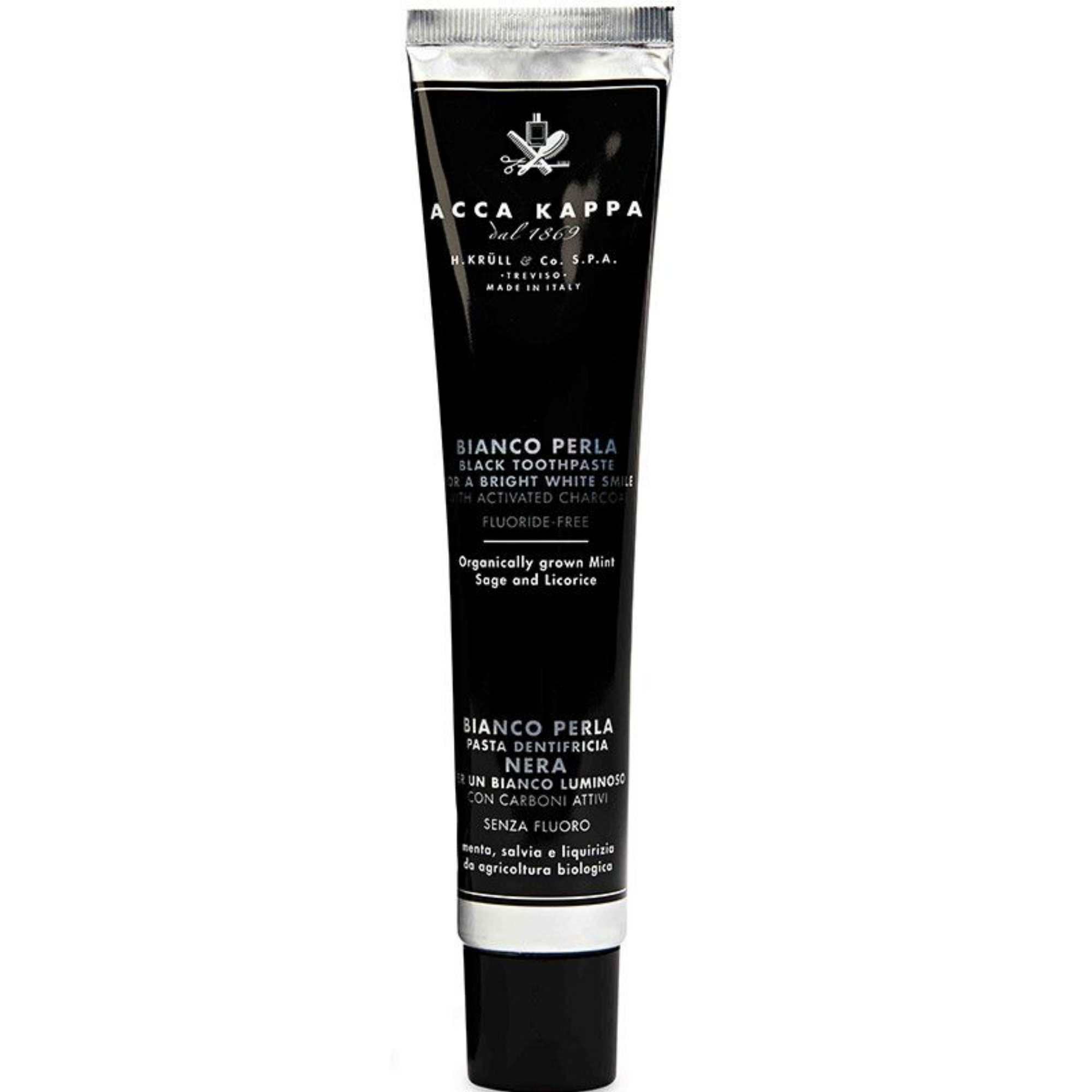 Bianco Perla Black Toothpaste For A Bright White Smile With Activated Charcoal 100 Ml