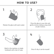 Water-Only Makeup Remover And Skin Cleansing Mitt Very Berry