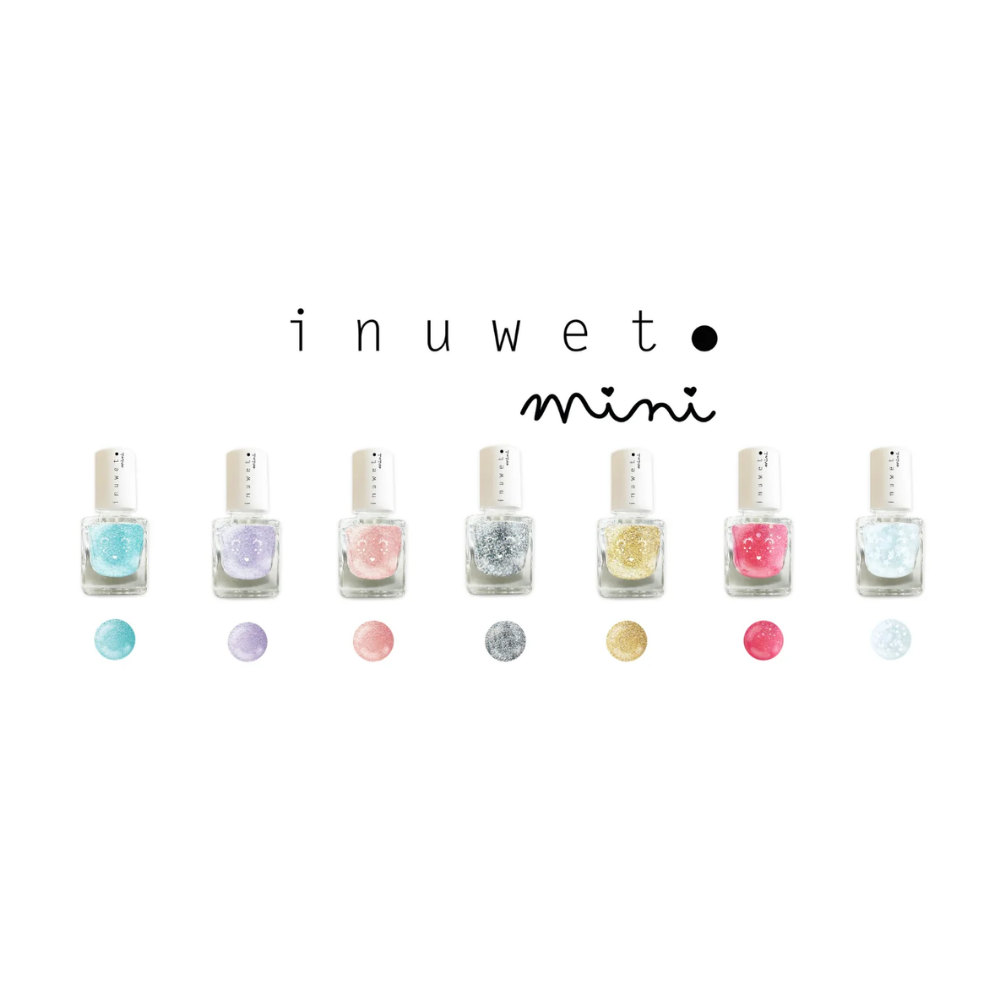 Waterbased Nail Polish Kids Green Topcoat Stars V07