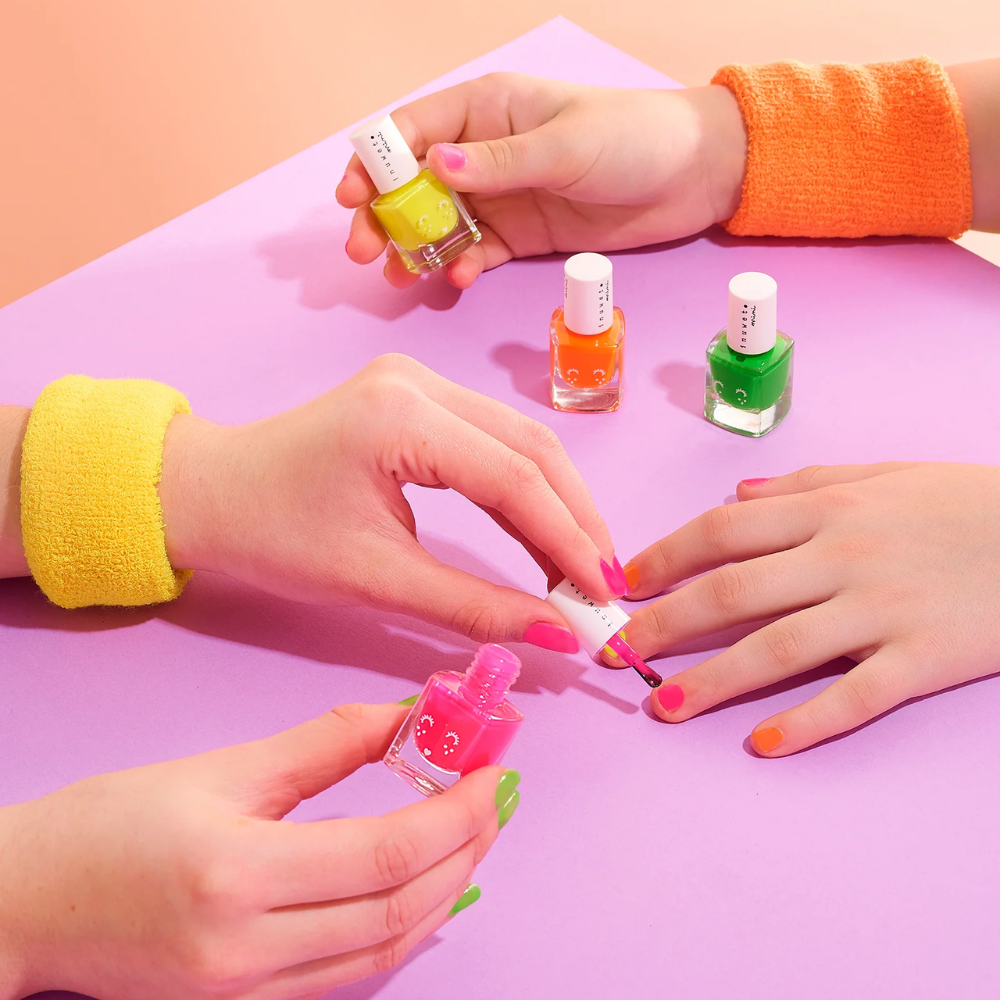Waterbased Nail Polish Kids Neonorange Papaya Scent Pcb 6