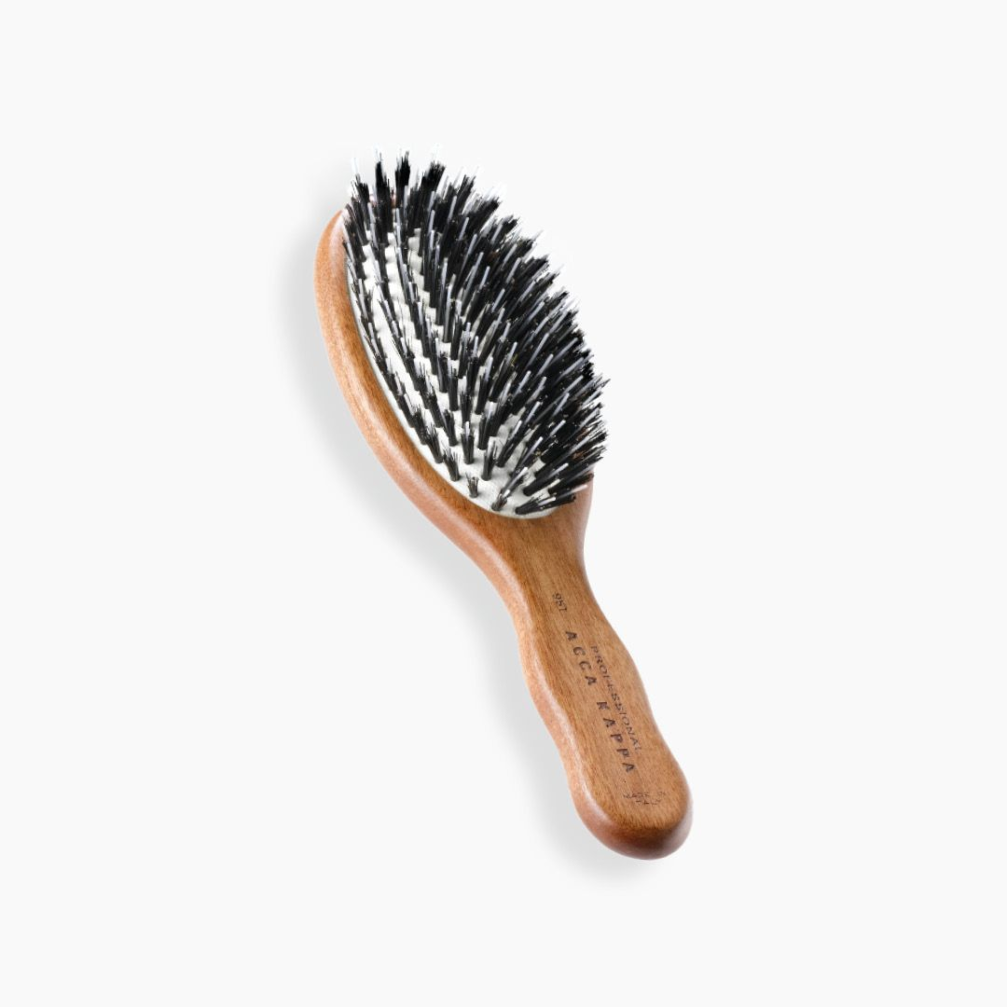Mini Oval Brush - Kotibe' Wood - 100% Boar Bristles & Nylon Monofilament