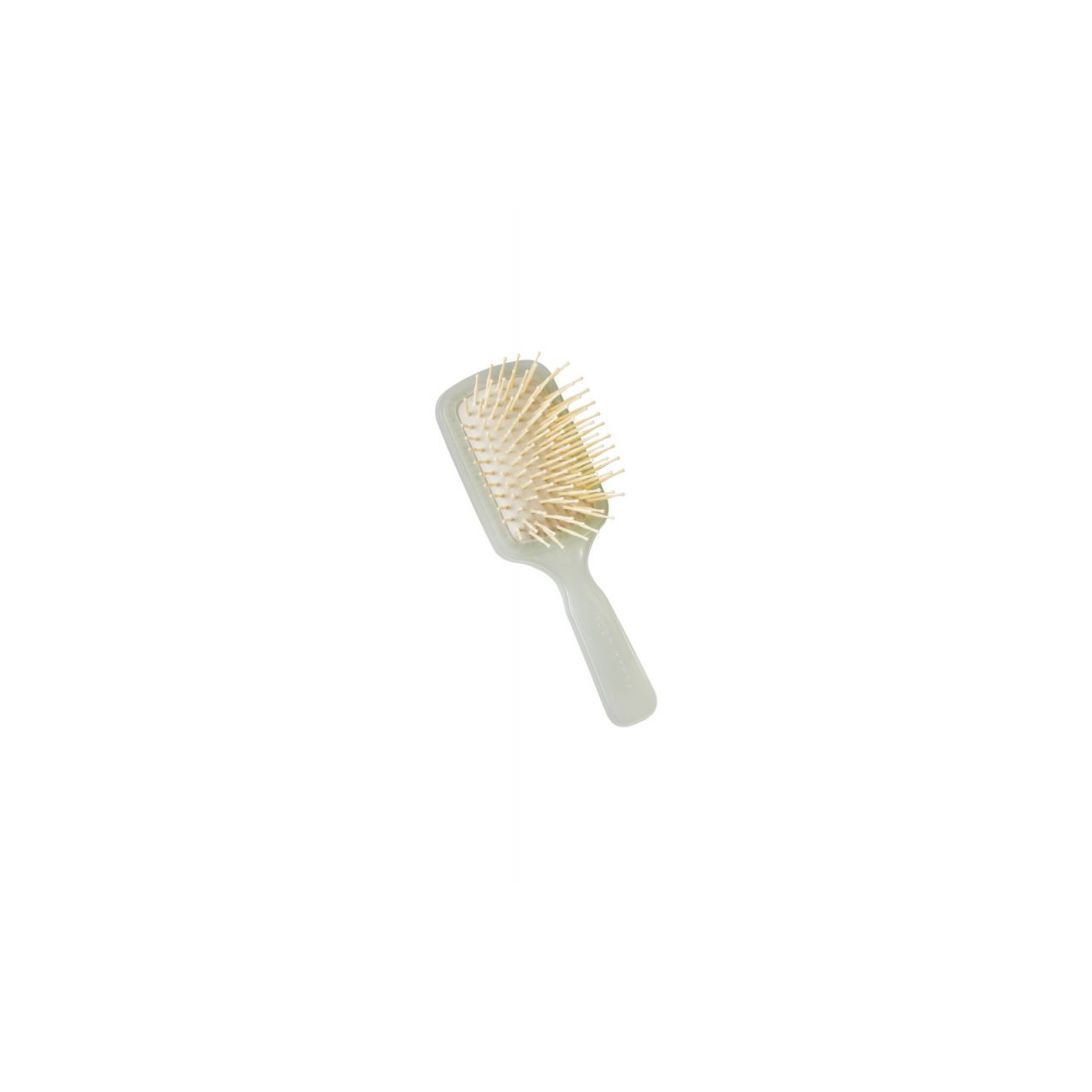Mini Paddle Brush - Long Pins - Cellulose Acetate - Green