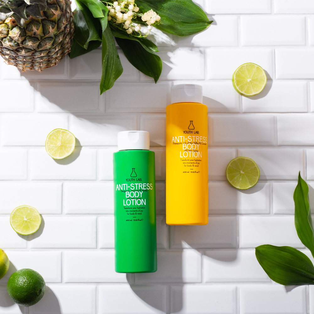Anti-stress body lotion (yellow) pineapple, lilly of the valey & coconut 400 ml