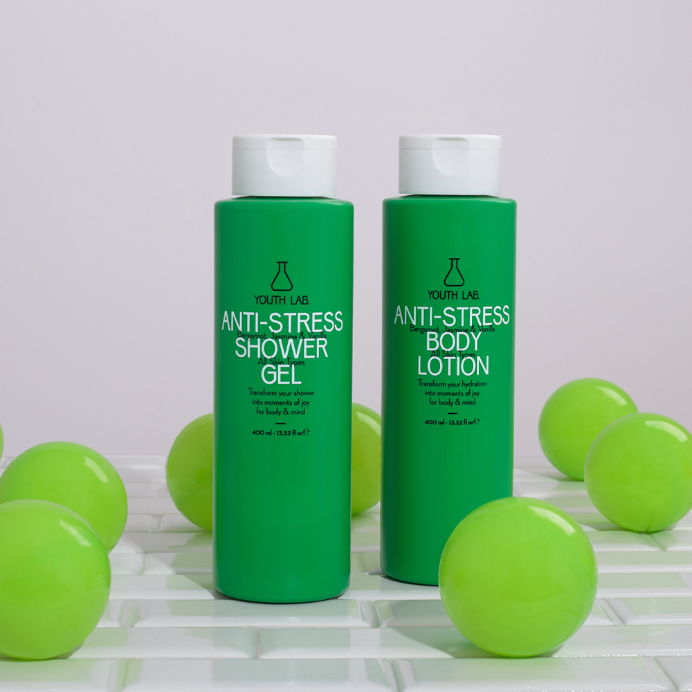 Anti-stress shower gel (green) bergamot, jasmine & vanilla 400 ml