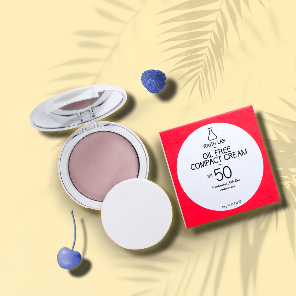 Oil Free Compact Cream Powder SPF 50 Medium 10 g