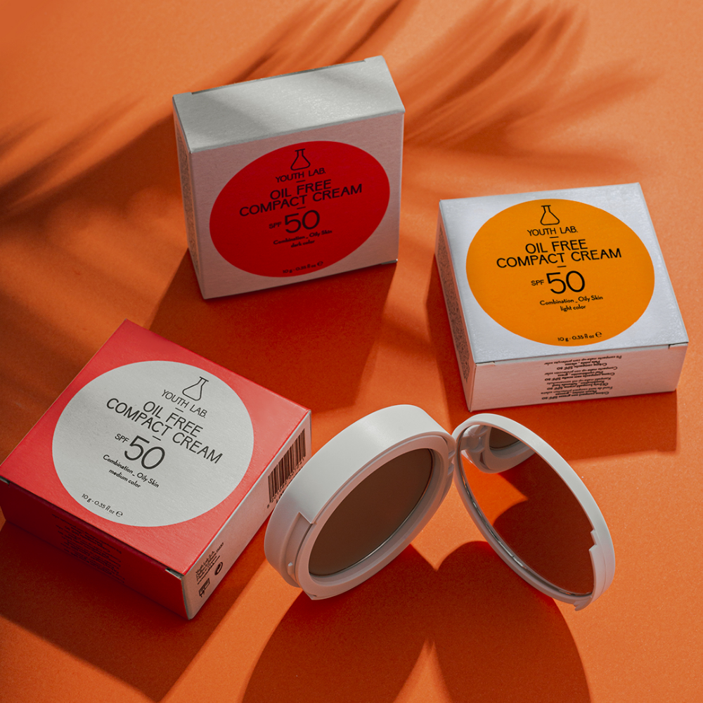 Oil Free Compact Cream Powder SPF 50 Medium 10 g